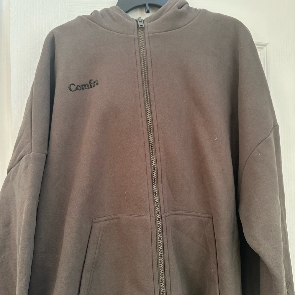 Vintage Ay green Zip-Up Hoodie,  Comfrt